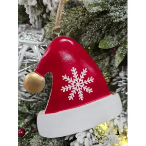 Santa Hat Ornament 5x5in 2