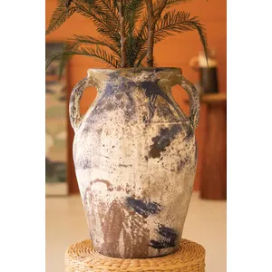 Large Rustic Clay Urn 1