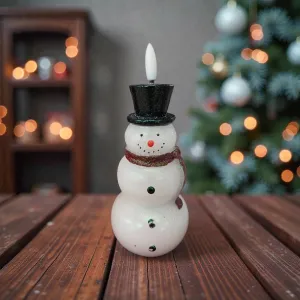Realistic Flame Snowman 3x6in 3