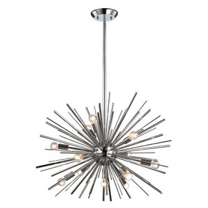 Burst 27'' Wide 12-Light Chandelier - Polished Chrome 1