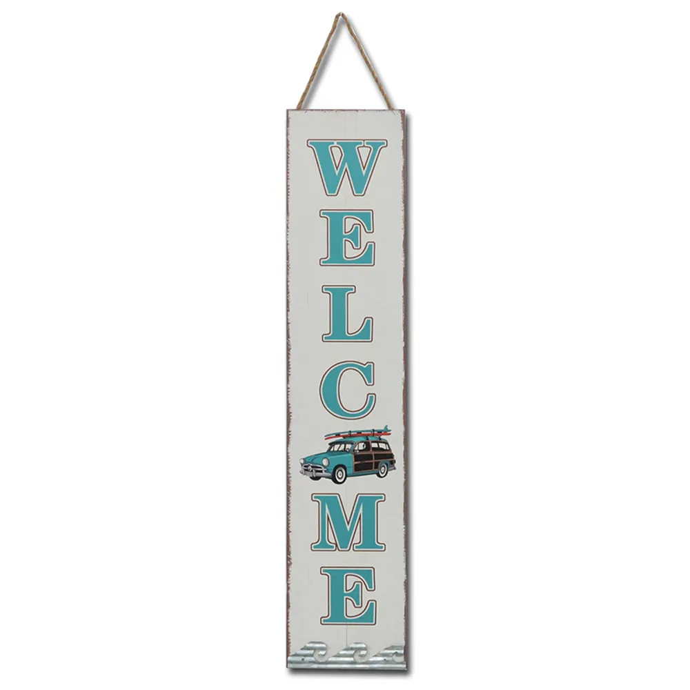 38" WELCOME WOODY VERTICAL SIGN