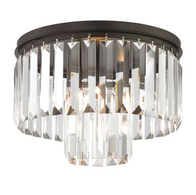 Palacial 12'' Wide 1-Light Flush Mount - Oil Rubbed Bronze