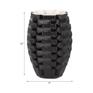 OLIVERSTONE BLACK VASE 13 (IN) 8