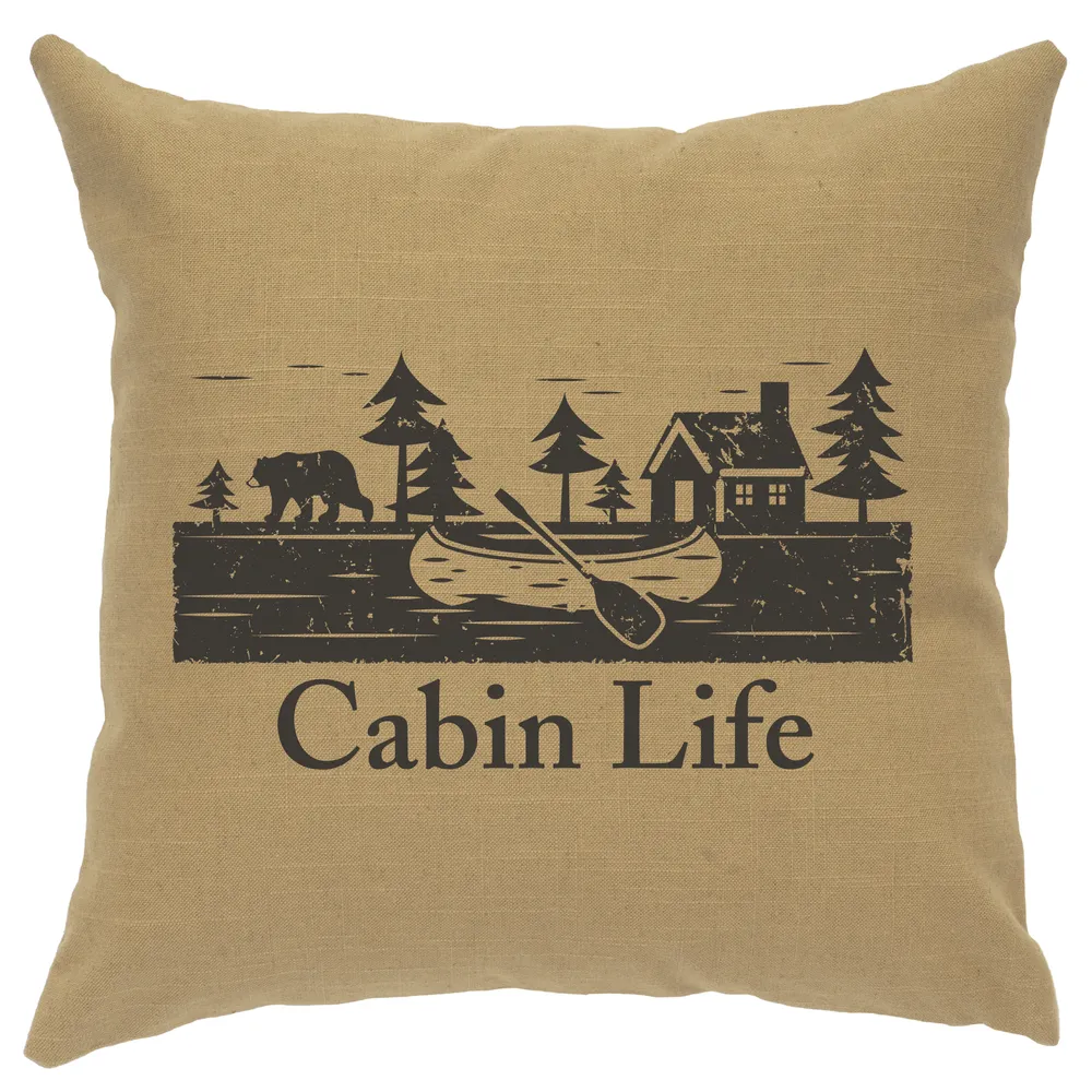 Image Pillow - Cabin Life - Linen Straw