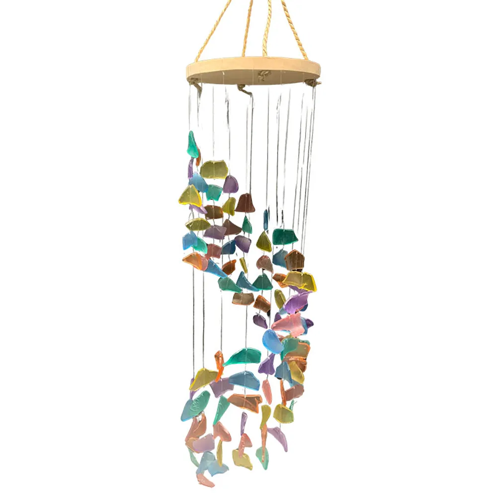 23" SPIRAL RAINBOW GLASS CHIME