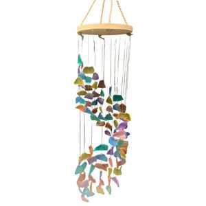 23" SPIRAL RAINBOW GLASS CHIME 1