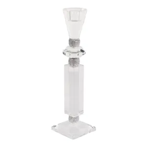 GRANLEYSHAW CLEAR CANDLE HOLDER 11 (IN) 5