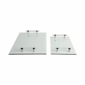 LARKLAND SET OF 2 SILVER TRAY 2 (IN) 4