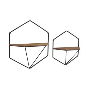IRVINGMILL SET OF 2 BROWN WALL SHELF 17 (IN) 3