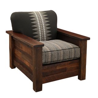 Barnwood  Americana Lounge Chair - Customer Fabric - Seat:  Fabric TBD; Backrest:  Fabric TBD