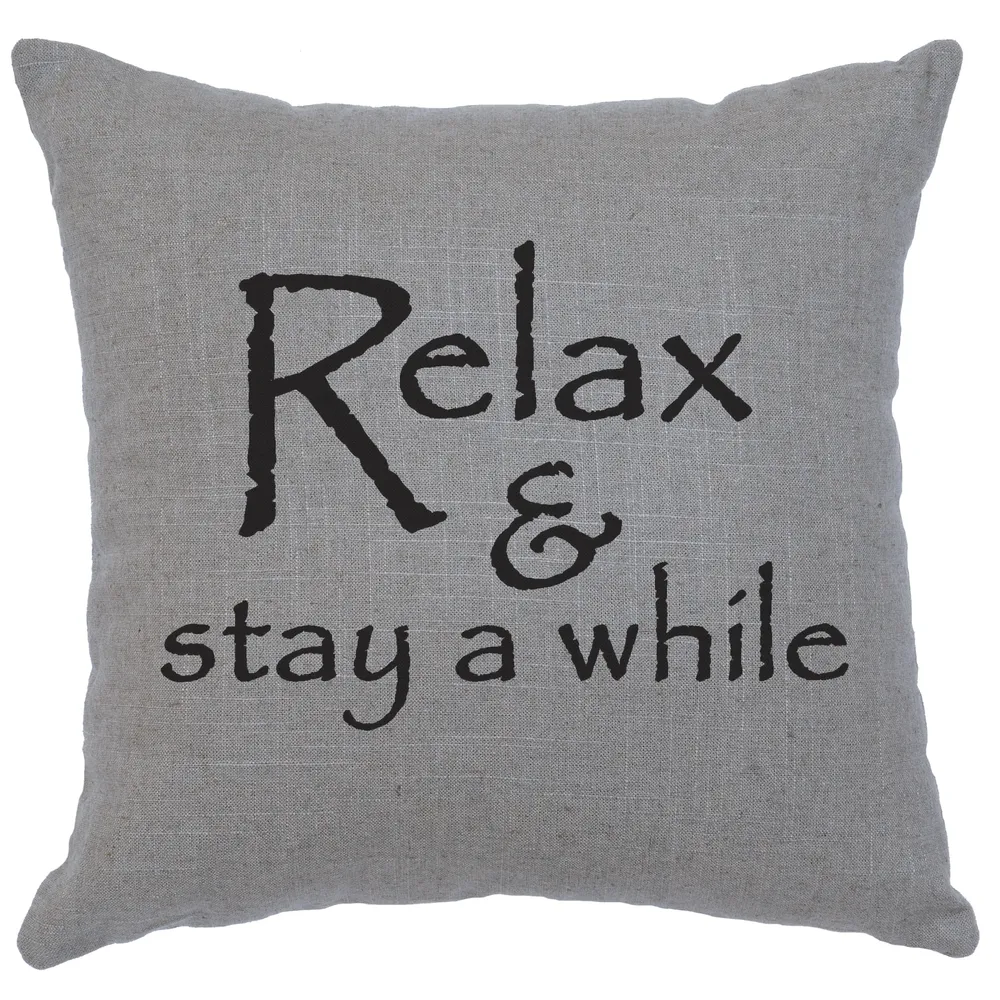 Image Pillow - Relax - Linen Gray