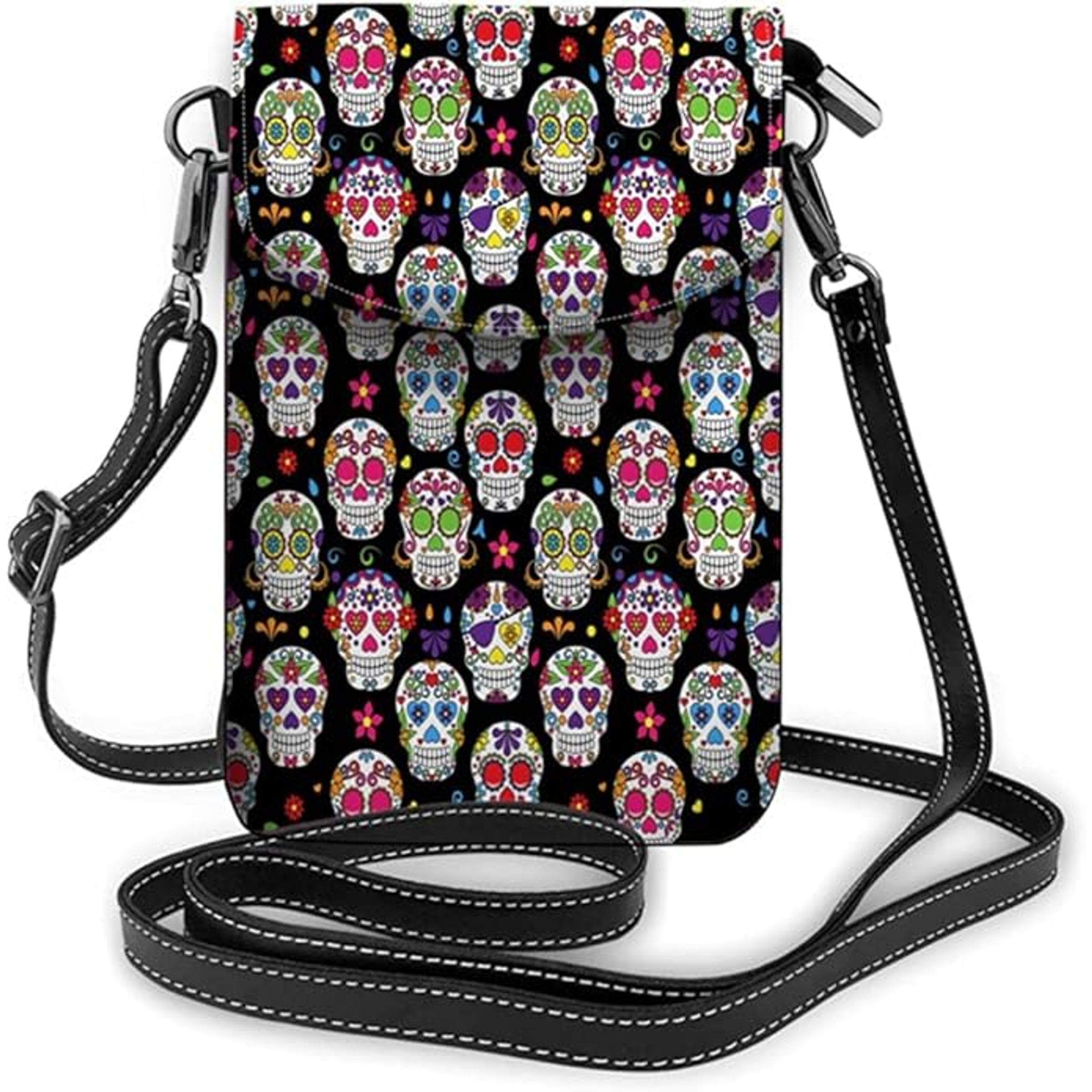 CANVAS HIP BAG - SUGAR SKULL