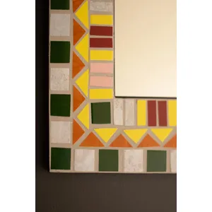Rectangle Mosaic Tile Framed Mirror 2