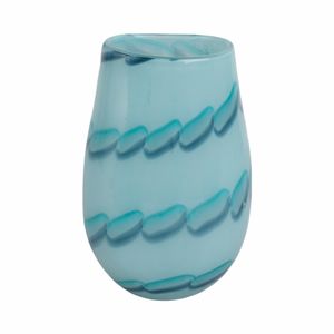 HELENARIDGE BLUE GLASS VASE 9 (IN) 6