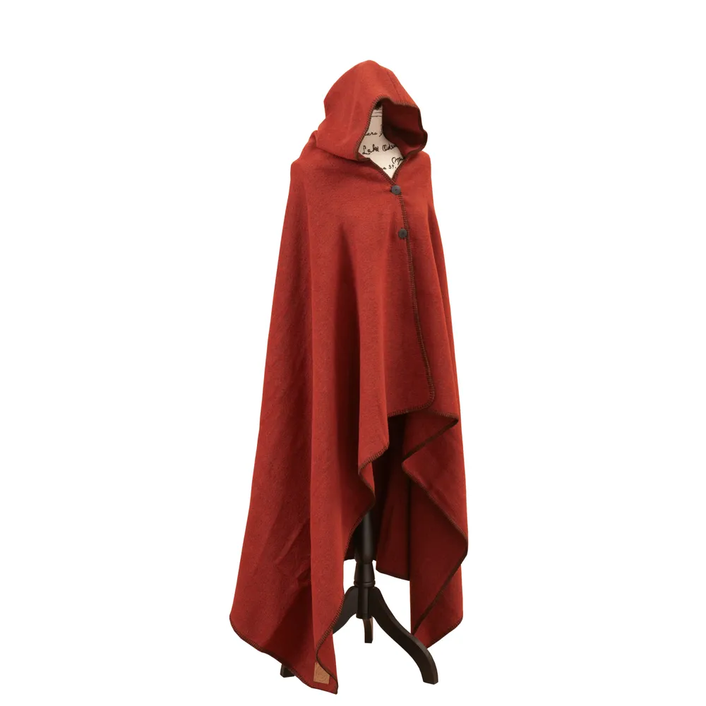 Solid Spice Hooded Throw