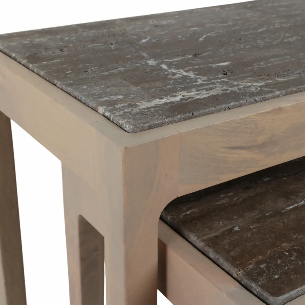 CALDERCROSS SET OF 2 BROWN TABLE 22 (IN)