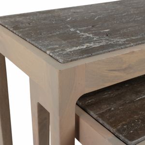 CALDERCROSS SET OF 2 BROWN TABLE 22 (IN) 7