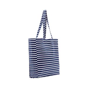 Breton Stripe Little Shopper Canvas Tote Bag 4