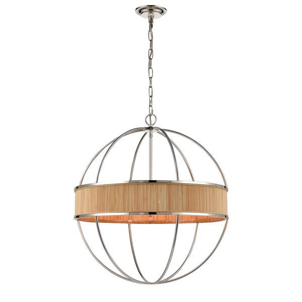 Ural 24'' Wide 6-Light Chandelier - Polished Silver