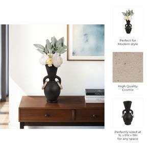 ARLOVALE BLACK VASE 18 (IN) 11