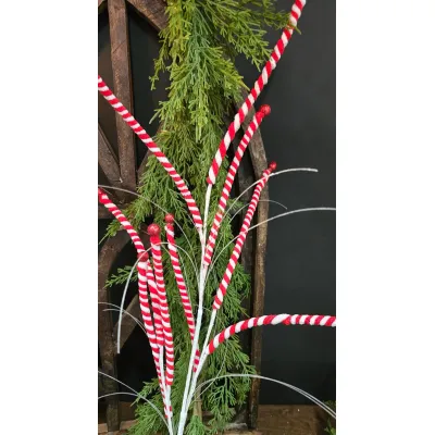 Tinsel Peppermint Twist Pick
