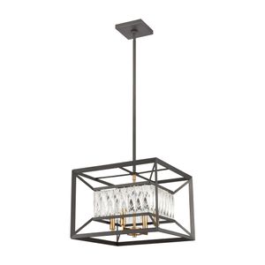 Starlight 15'' Wide 4-Light Chandelier - Charcoal 2