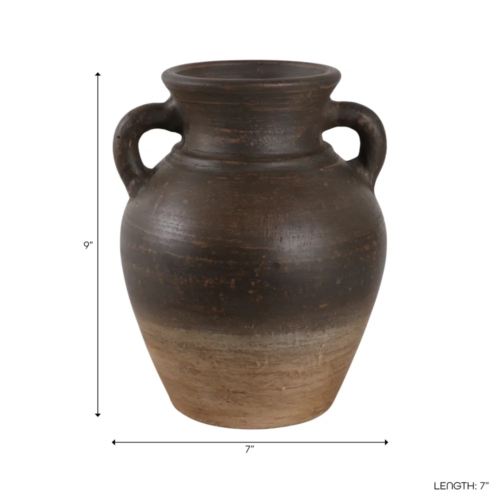 CARLINROSE BROWN VASE 10 (IN)