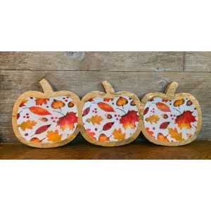 Harvest Pumpkin Platter 18x5in 2