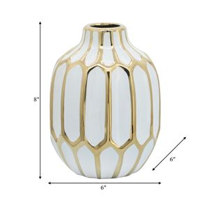 CALVINHAM WHITE VASE 8 (IN) 8