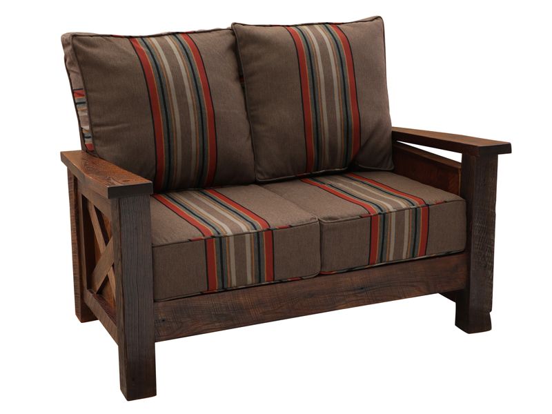 Barnwood Loveseat - Standard Leather - Seat and Backrest 3