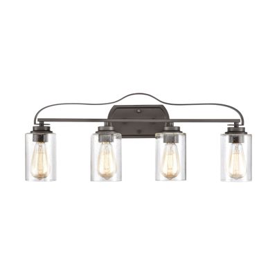 Market Square 28″ Wide 4-Light Vanity Light - Oil Rubbed Bronze
