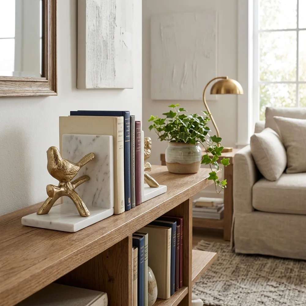 GERBERPORT SET OF 2 GOLD BOOKENDS 7 (IN)