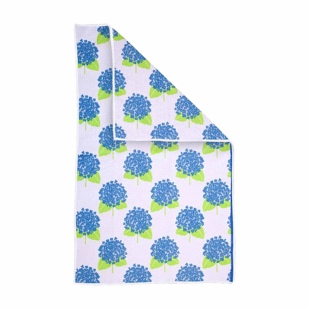Hydrangea White Eco Kitchen Tea Towel