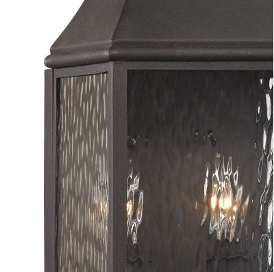 Forged Jefferson 19″ High 2-Light Outdoor Sconce - Charcoal