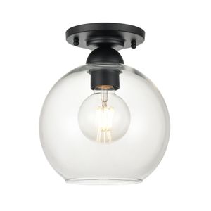 Astoria 7.75'' Wide 1-Light Semi Flush Mount - Matte Black 1
