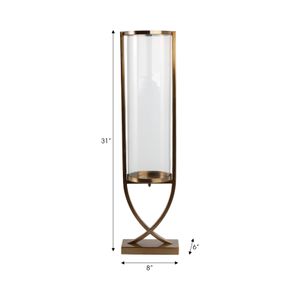 OLIVERHAVEN GOLD CANDLE HOLDER 31 (IN) 9