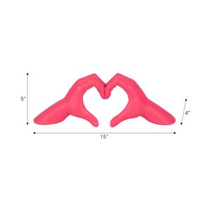 15" HEART HANDS, PINK 9