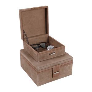 DEANLAND SET OF 2 TAN BOXES 5 (IN) 4