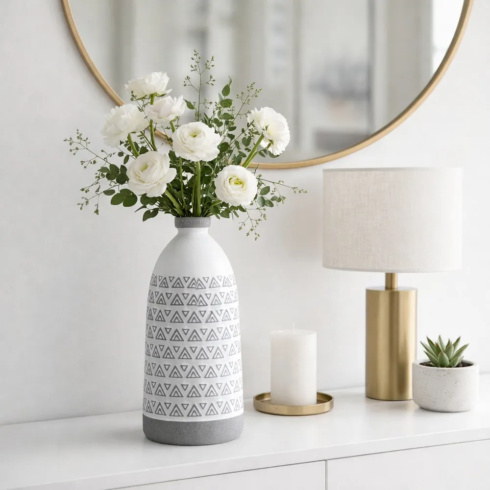 BROCKBEACH GRAY VASE 18 (IN)