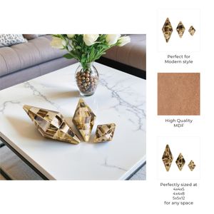 GREYSONWAY SET OF 3 BROWN DECOR 5 (IN) 8