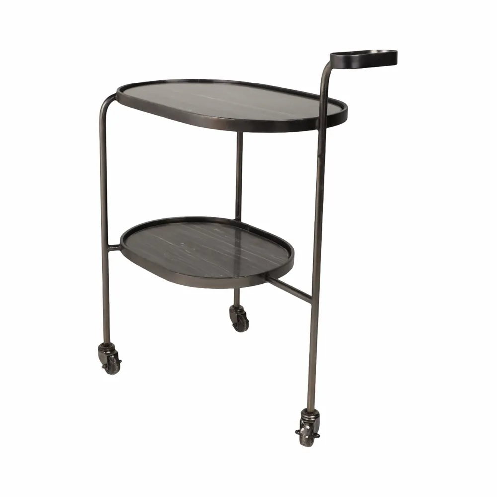 COLINOAK GRAY BAR CART 33 (IN)