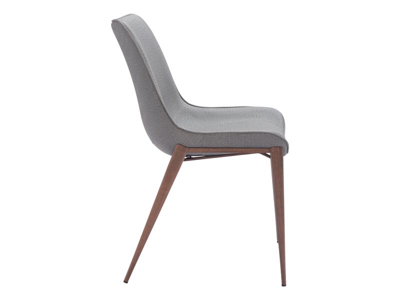 Magnus Dining Chair Slate Gray & Walnut 3