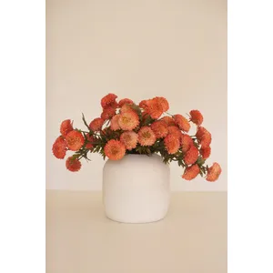 Bundle of 7 Artificial Orange Ball Dahlias 5