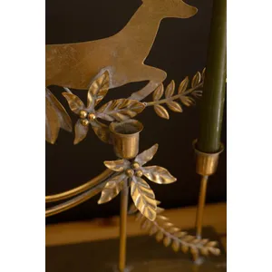 Metal Reindeer Taper Candelabra 3
