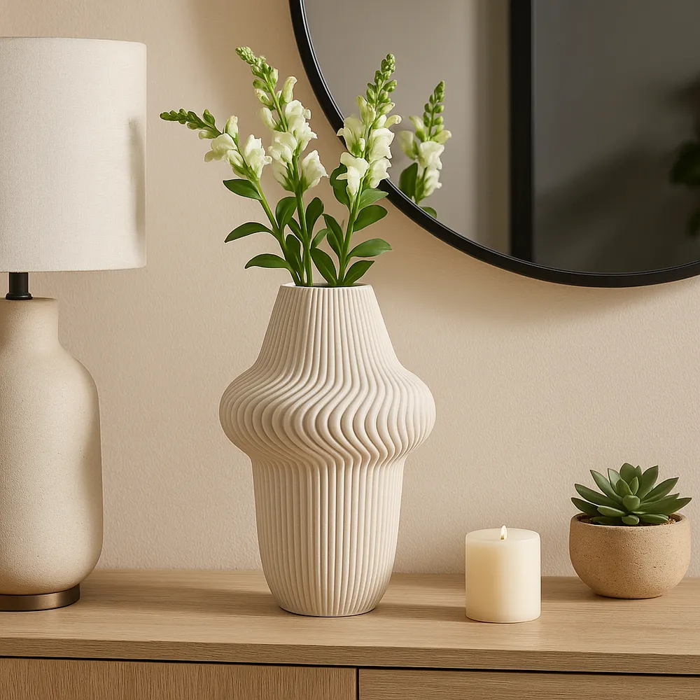 DEANFIELD IVORY VASE 14 (IN)