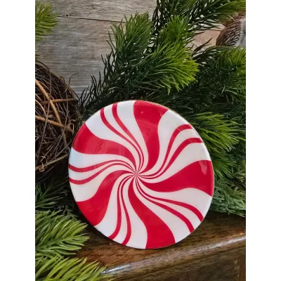 Small Candy Candle Plate 4x4in