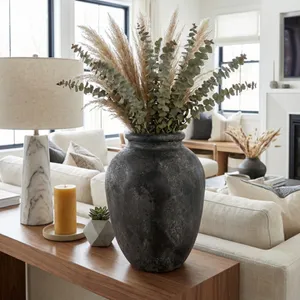 DUNCANRUN BLACK VASE 12 (IN) 12