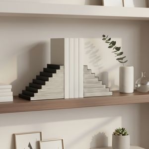 BERGENWIND SET OF 2 BLACK BOOKENDS 6 (IN) 10
