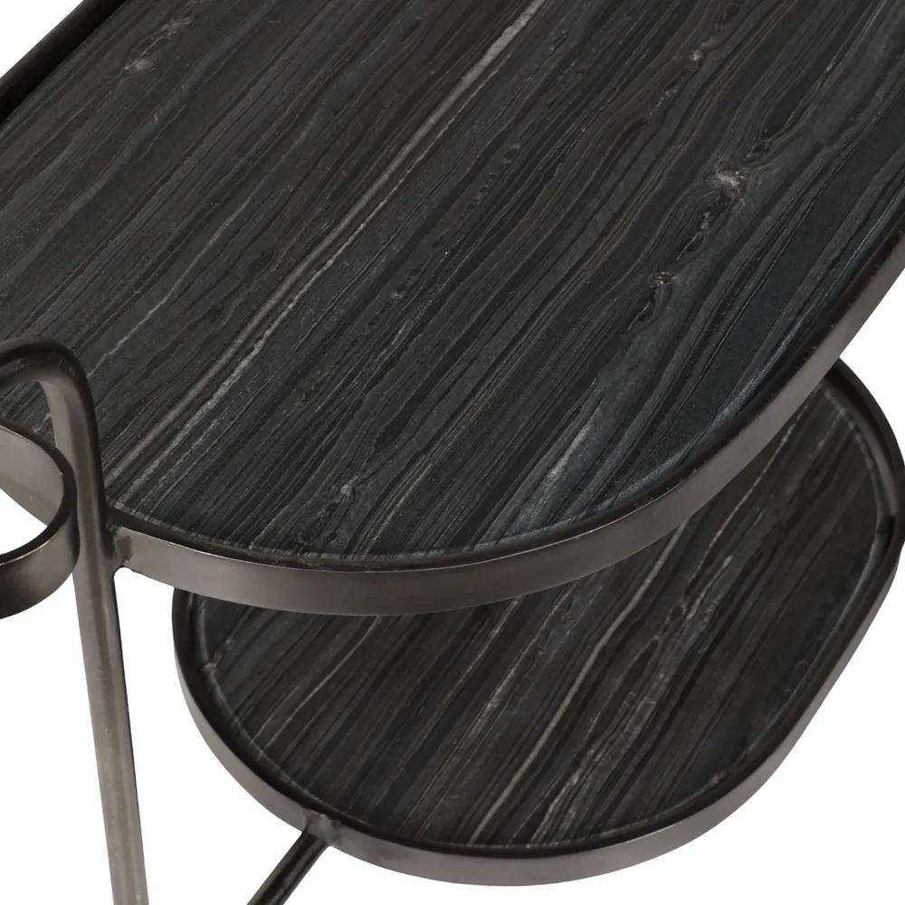 COLINOAK GRAY BAR CART 33 (IN)