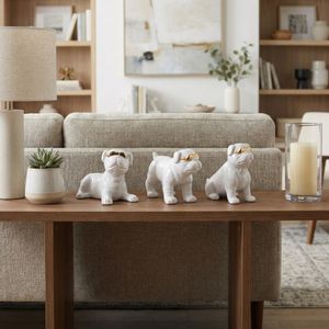 RIDERRUN SET OF 3 WHITE DECOR 6 (IN) 12